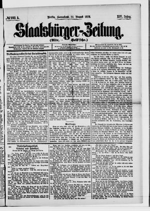 Staatsbürger-Zeitung vom 24.08.1878