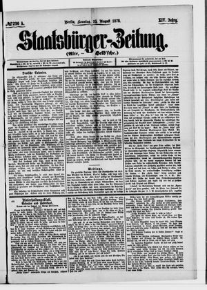 Staatsbürger-Zeitung vom 25.08.1878