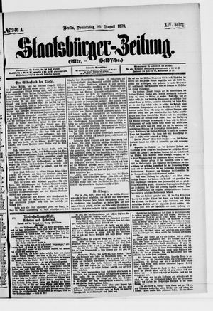 Staatsbürger-Zeitung on Aug 29, 1878