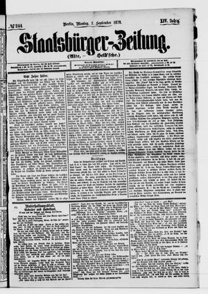 Staatsbürger-Zeitung on Sep 2, 1878