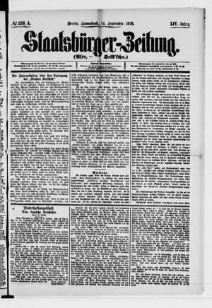 Staatsbürger-Zeitung vom 14.09.1878