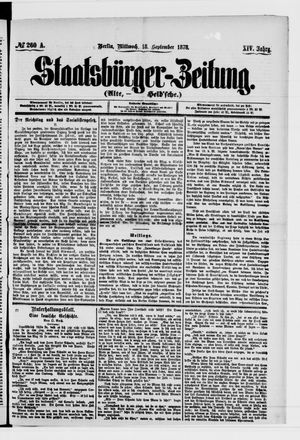 Staatsbürger-Zeitung on Sep 18, 1878