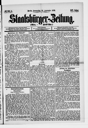 Staatsbürger-Zeitung on Sep 26, 1878
