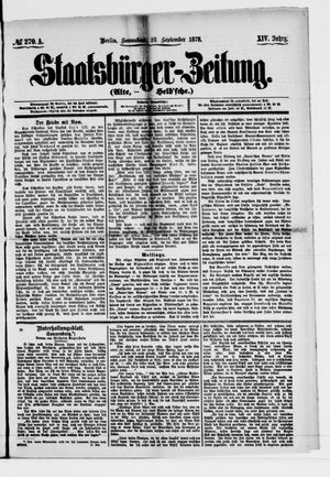 Staatsbürger-Zeitung on Sep 28, 1878