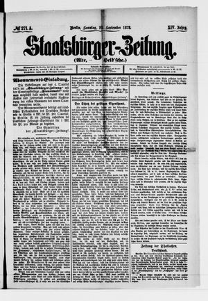 Staatsbürger-Zeitung vom 29.09.1878