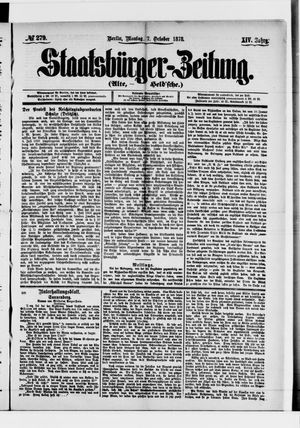 Staatsbürger-Zeitung on Oct 7, 1878
