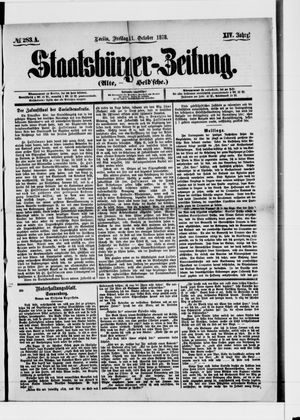 Staatsbürger-Zeitung on Oct 11, 1878