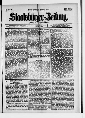 Staatsbürger-Zeitung vom 13.10.1878