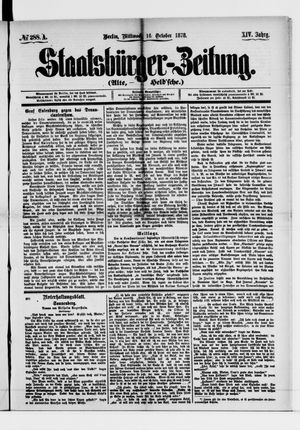 Staatsbürger-Zeitung vom 16.10.1878