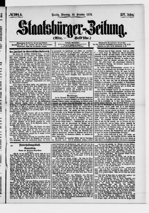 Staatsbürger-Zeitung vom 22.10.1878