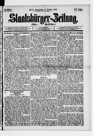 Staatsbürger-Zeitung vom 31.10.1878