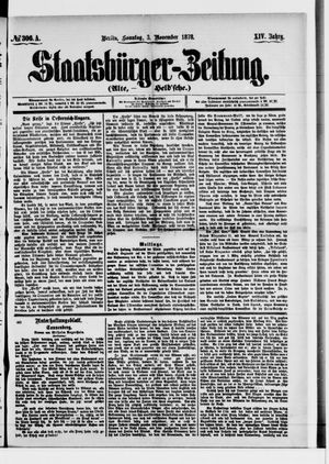 Staatsbürger-Zeitung on Nov 3, 1878