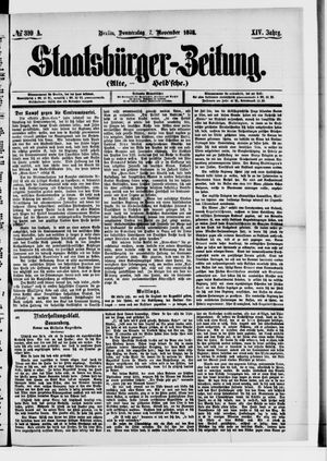 Staatsbürger-Zeitung on Nov 7, 1878