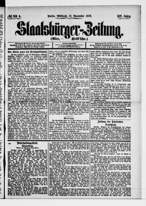 Staatsbürger-Zeitung on Nov 13, 1878