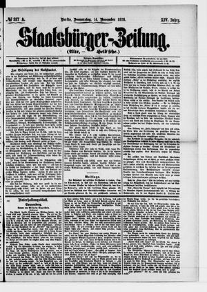 Staatsbürger-Zeitung vom 14.11.1878