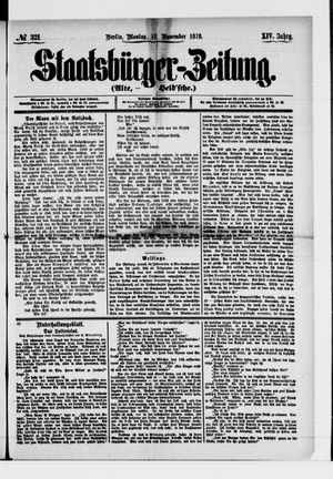 Staatsbürger-Zeitung vom 18.11.1878