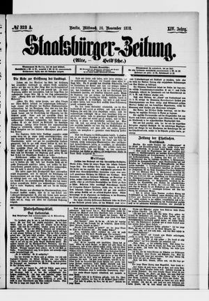 Staatsbürger-Zeitung vom 20.11.1878