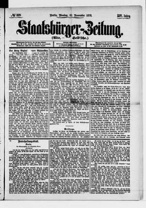 Staatsbürger-Zeitung on Nov 25, 1878