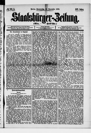 Staatsbürger-Zeitung vom 28.11.1878
