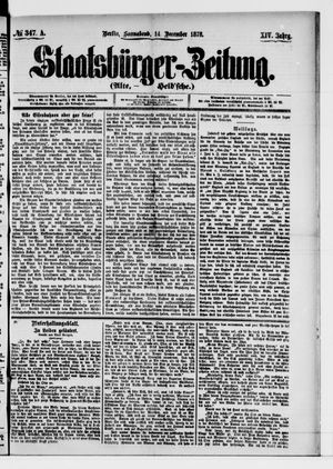 Staatsbürger-Zeitung on Dec 14, 1878