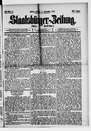 Staatsbürger-Zeitung vom 17.12.1878