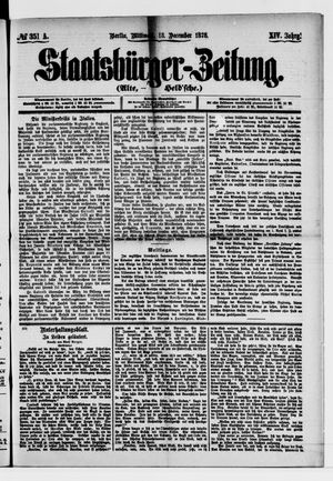 Staatsbürger-Zeitung on Dec 18, 1878