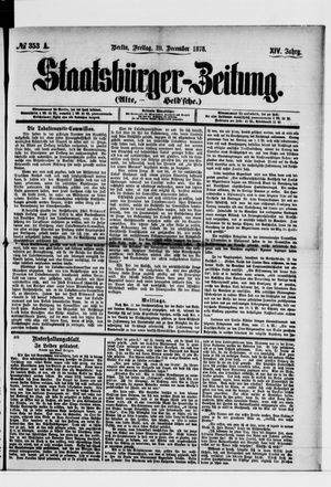 Staatsbürger-Zeitung on Dec 20, 1878