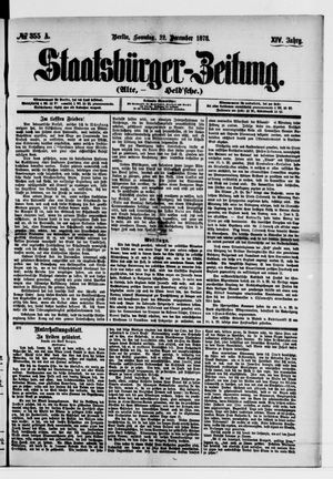 Staatsbürger-Zeitung vom 22.12.1878