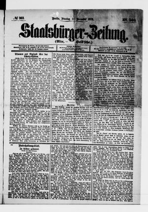 Staatsbürger-Zeitung vom 31.12.1878