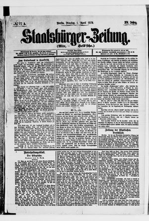 Staatsbürger-Zeitung vom 01.04.1879