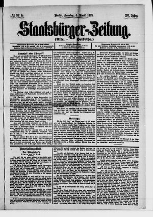 Staatsbürger-Zeitung on Apr 6, 1879