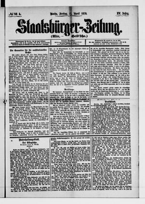 Staatsbürger-Zeitung on Apr 11, 1879