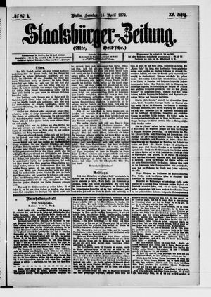 Staatsbürger-Zeitung on Apr 13, 1879