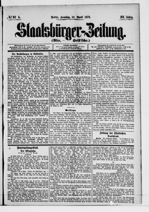 Staatsbürger-Zeitung vom 20.04.1879