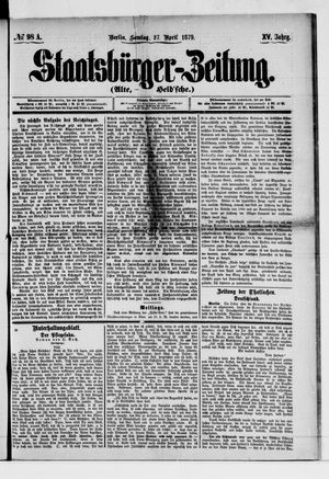 Staatsbürger-Zeitung vom 27.04.1879