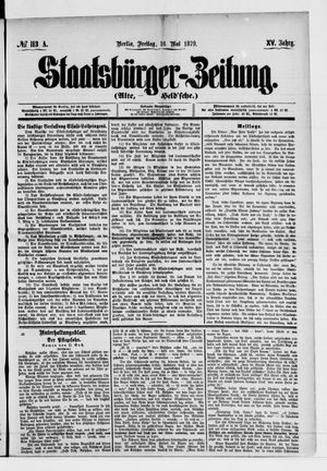 Staatsbürger-Zeitung vom 16.05.1879