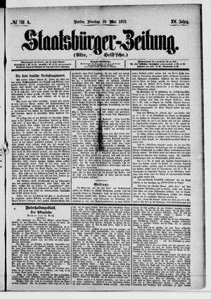 Staatsbürger-Zeitung vom 20.05.1879