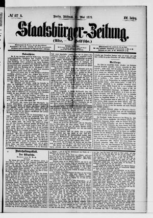 Staatsbürger-Zeitung on May 21, 1879