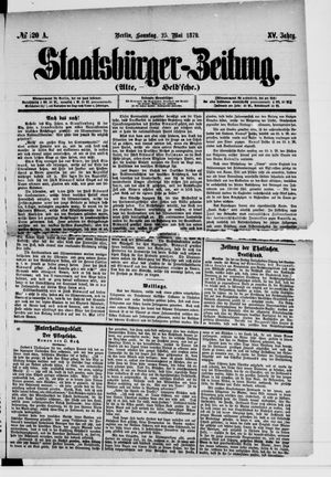 Staatsbürger-Zeitung on May 25, 1879