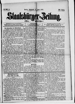 Staatsbürger-Zeitung vom 18.06.1879