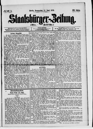 Staatsbürger-Zeitung vom 19.06.1879