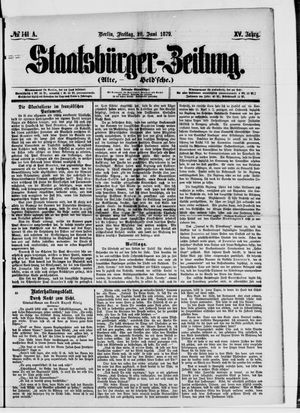 Staatsbürger-Zeitung vom 20.06.1879