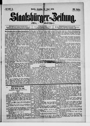 Staatsbürger-Zeitung vom 22.06.1879