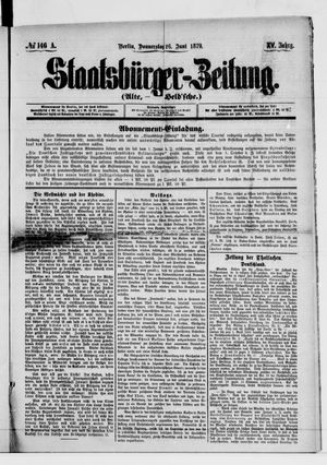 Staatsbürger-Zeitung on Jun 26, 1879