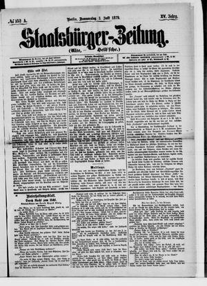 Staatsbürger-Zeitung vom 03.07.1879