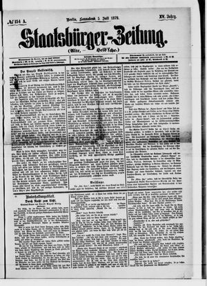 Staatsbürger-Zeitung vom 05.07.1879