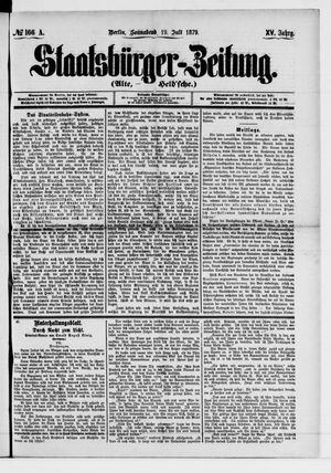 Staatsbürger-Zeitung vom 19.07.1879
