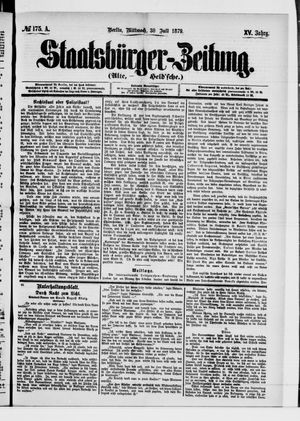Staatsbürger-Zeitung vom 30.07.1879