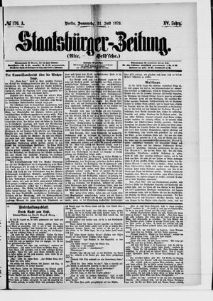 Staatsbürger-Zeitung vom 31.07.1879