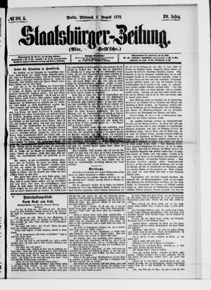 Staatsbürger-Zeitung on Aug 6, 1879